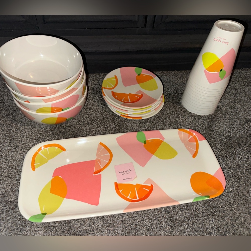 NEW Kate spade citrus celebration set